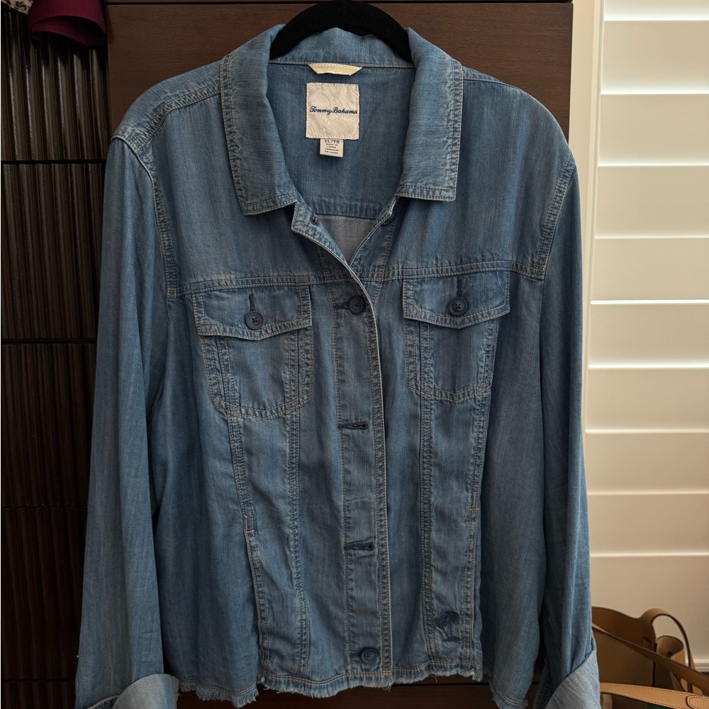 Tommy Bahama Light Blue Jean Jacket
